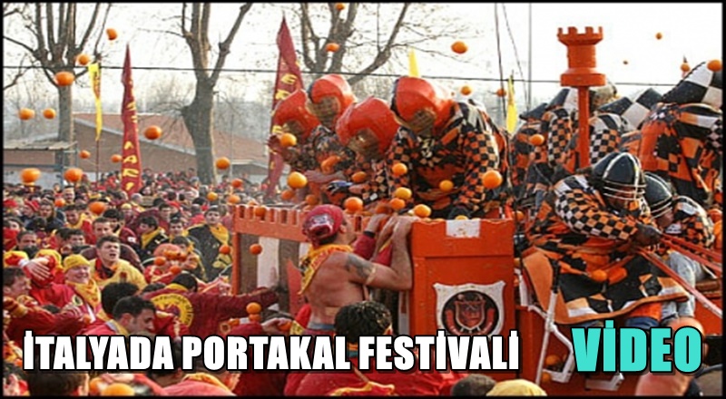 İtalya'da geleneksel portakal savaşı