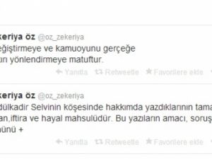 ZEKERİYA ÖZ BAŞBAKANI YALANLADI!