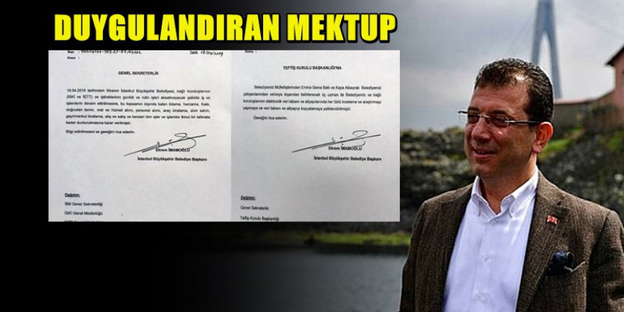 Ekrem İmamoğlu’nun ilk yazılı talimatı duygulandırdı