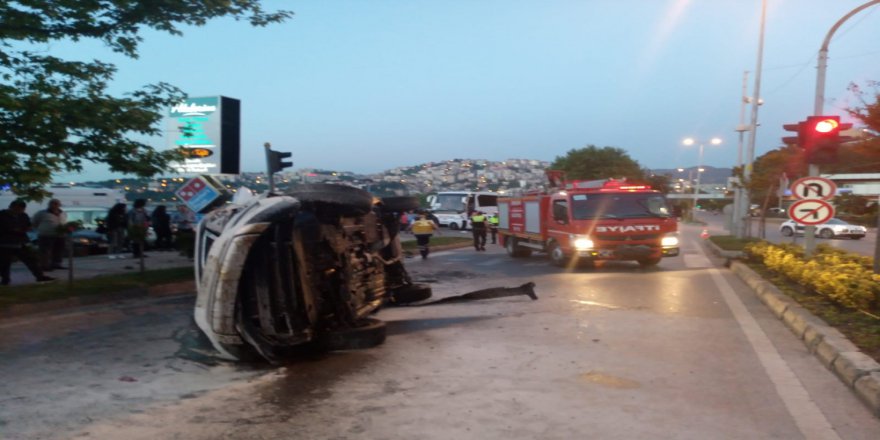 Zonguldak'ta Lüks Araç İle Takla Attı