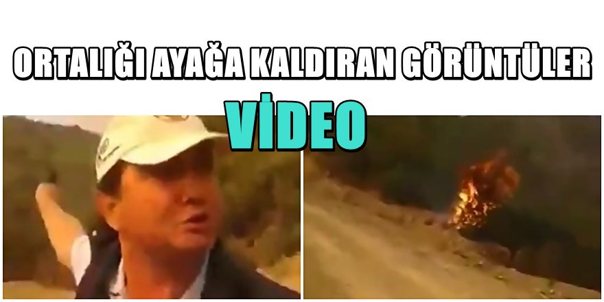 Ormanda Elinde Alev Makinesi İle Yakalanan Görevli Kamerada