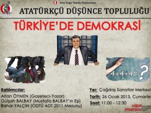 ODTÜ 26 Ocak'ta Demokrasi Konuşacak