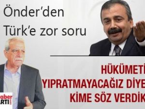 Sırrı Süreyya'dan Ahmet Türk'e Cevap!