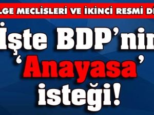 İşte BDP'nin 'Anayasa' isteği!