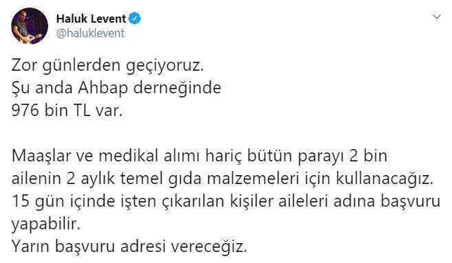 AHBAP CORONADAN DOLAYI İŞSİZLERE YARDIM