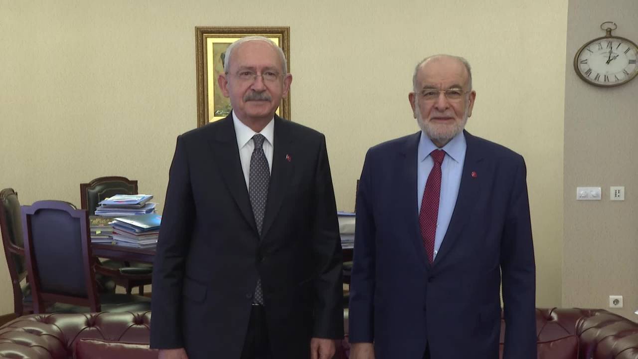 Kılıçdaroğlu, Saadet Partisi Genel Başkanı Karamollaoğlu İle Bir Araya Geldi