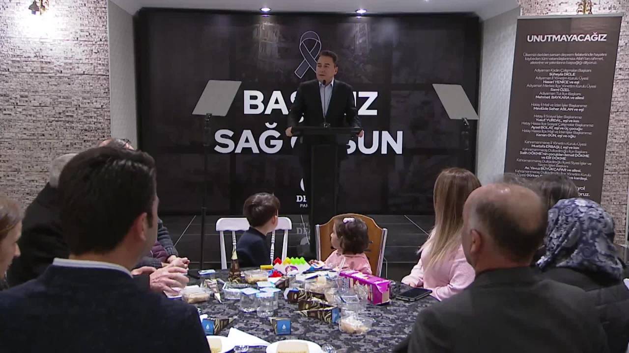 Babacan, Depremzede Yurttaşlarla Partisinin İl Başkanlığı'nda Bir Araya Geldi: “burası Sizin Yuvanız”