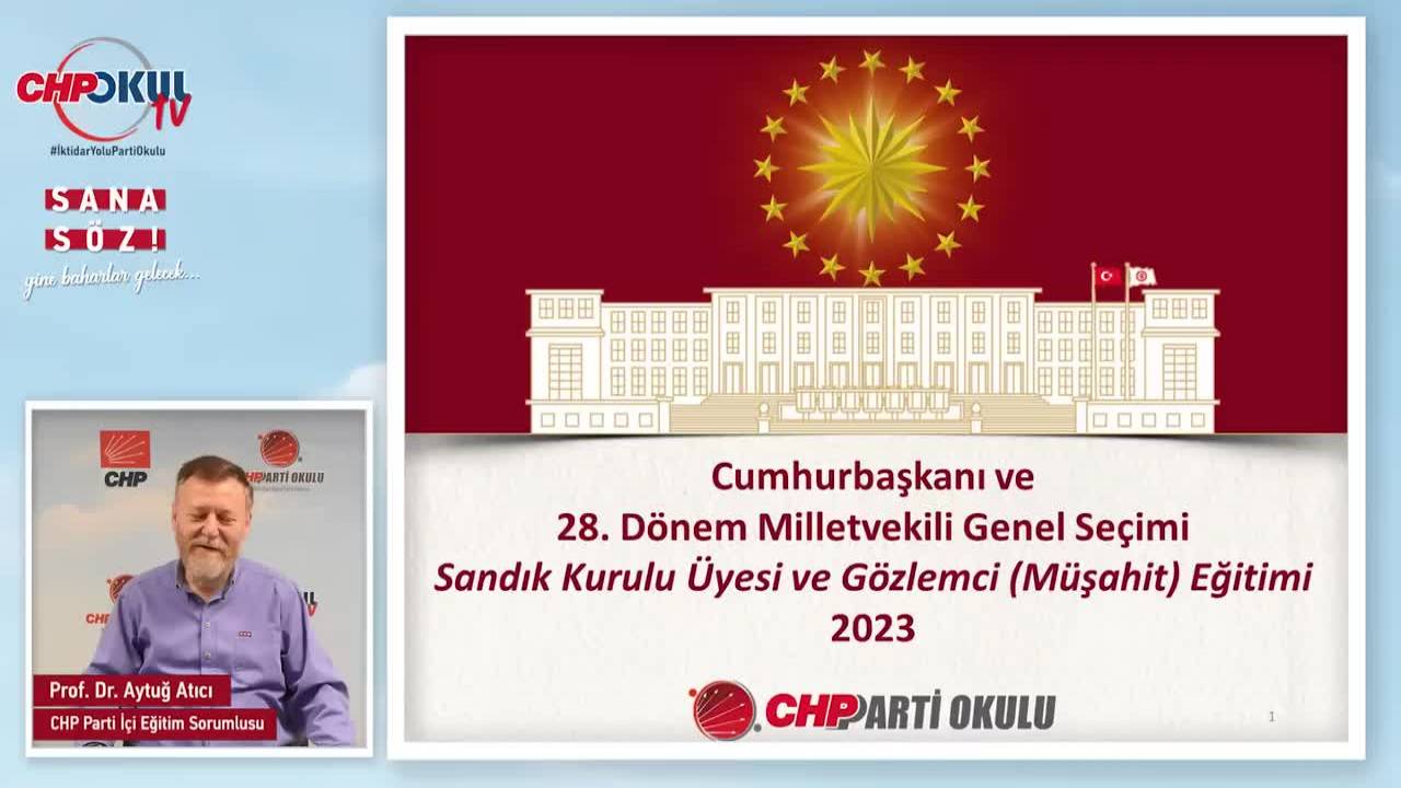Chp Parti Okulu'ndan "sandık Güvenliği Eğitimi" Videosu