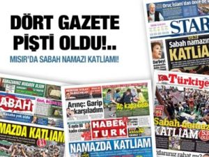 4 gazete Mısır'da pişti oldu