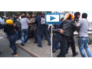 EYLEMCİLER'DEN POLİSE SERT MÜDAHELE