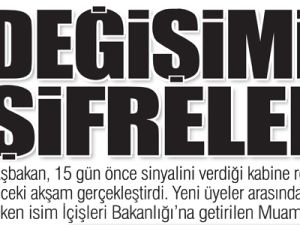 Kabinede değişimin şifreleri