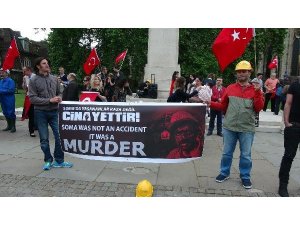 SOMA FACİASI LONDRA'DA PROTESTO EDİLDİ