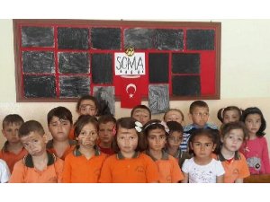 İLKOKUL ÖĞRENCİLERİNDEN SOMA İÇİN 'KARA' RESİM
