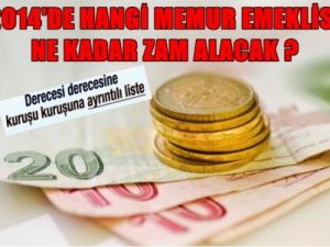 2014  Emekli Memur Maaşı Zamları Belli Oldu