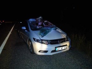 OTOMOBİL ATA ÇARPTI 5 KİŞİ YARALANDI