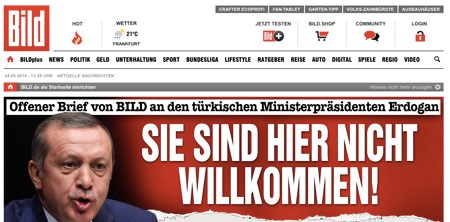BILD'DEN ERDOĞAN'I KÖPÜRTECEK MANŞET