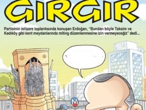 Taksimi Yasaklayan Erdoğan GırGır'a yine kapak oldu