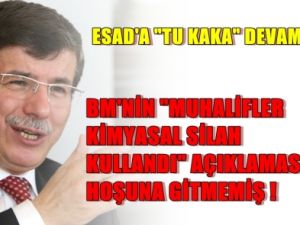 Davutoğlu "Muhalifler Kimyasal Silah Kullandı" Açıklamasını Hiç Sevmemiş !