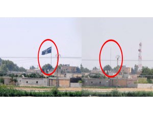 IŞİD TÜRKİYE SINIRINDAKİ BAYRAĞI İNDİRDİ