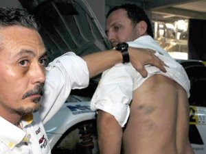 RALLİ PARKURUNDA TRAFİK DAYAĞI