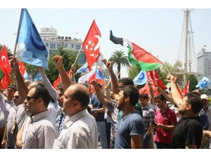 İZMİR'DE PROTESTO