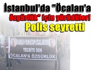 İstanbul'da Öcalan'a özgürlük için yürüdüler! Polis seyretti