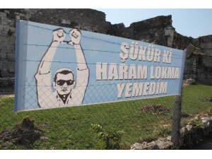 HARAM LOKMA BÖYLE PANKART OLDU