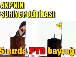 Sınırda Kürt Bayrağı Asıldı