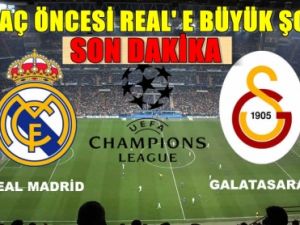 G.Saray maçı öncesi R.Madrid'de büyük şok