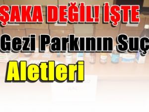 Şaka değil İşte Gezi Parkının Suç Aletleri