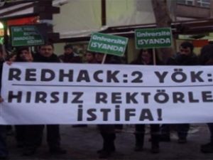 Redhack:2 YÖK:0 pankartına polis engeli!