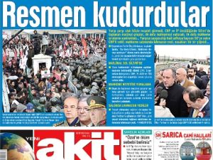 Silivri Desteğine Manşetten Küfür