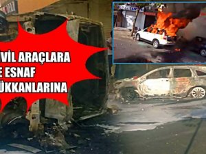 İSTANBUL ALEV ALEV  VATANDAŞ ARAÇLARINI YAKMAYA BAŞLADILAR