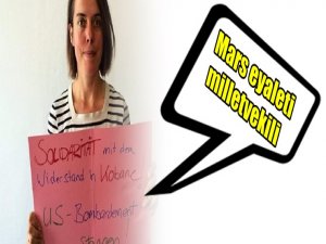 ALMAN MİLLETVEKİLİNİN KOBANİ PANKARTI SOSYAL MEDYAYI KARIŞTIRDI