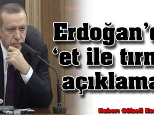 Erdoğan 'et ile tırnak' açıklaması