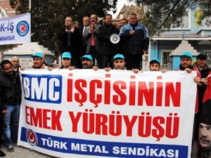 BMC İşçileri'nin Eylemi Afyon da