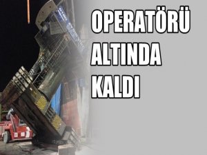 KULLANDIĞI VİNCİN ALTINDA BÖYLE KALDI