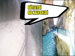 BARAJ KAPAKLARI AÇILDI SAKLIKENT BU HALE GELDİ