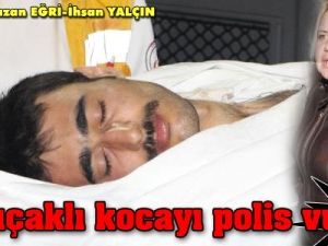 Eli bıçaklı kocayı polis vurdu