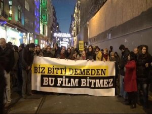 BEYOĞLU'NDA "EMEK SİNEMASI" PROTESTOSU