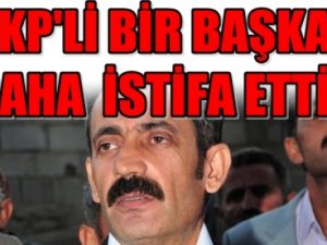AKP'den Bir başkan Daha istifa Etti