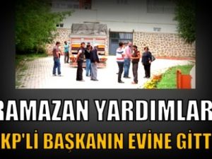 Ramazan yardımları AKP'li başkanın villasına gitti!