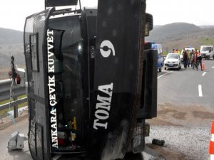 ERDOĞAN'I KORUMA KONVOYUNDA KAZA