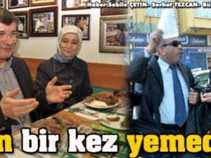 Davutoğlu'na kebapçı önünde sendikacı tepkisi