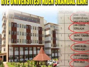 Recep Tayyip Erdoğan Üniversitesi'nde büyük skandal