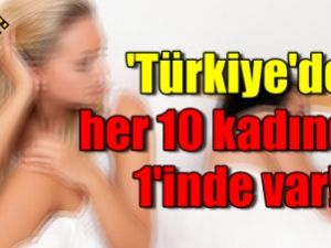 Dikkat! 'Türkiye'de her 10 kadından 1'inde var!'
