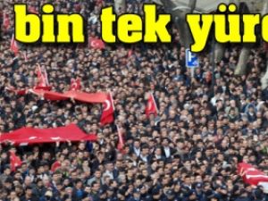 Şehit polisi 10 bin kişi uğurladı