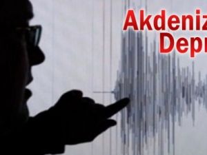 Akdeniz'de deprem