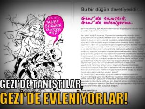Gezi'de tanıştılar, Gezi'de evleniyorlar!
