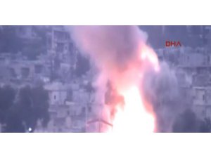 KOBANİ'DEKİ PATLAMA GÜVENLİK KAMERASINDA